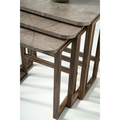 Elsberg Set of 3 Nest of Table - Grey