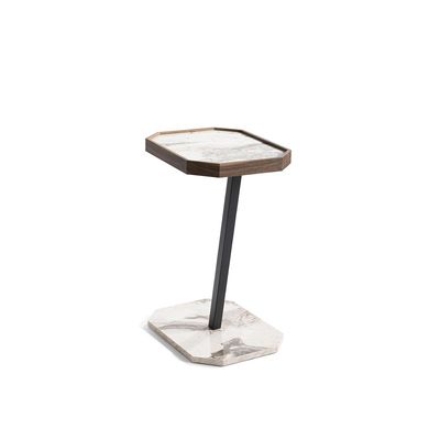 Havuzlu Side Table - White/Walnut 