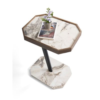 Havuzlu Side Table - White/Walnut 