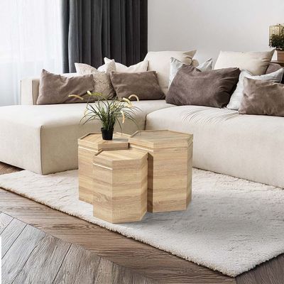 Lupi Set of 3 Nest of Table - Oak