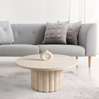Rundel Round Coffee Table - Cream