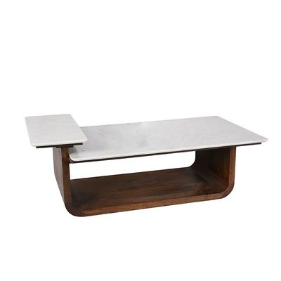 Ashlan Marble Top Coffee Table - White/Oak