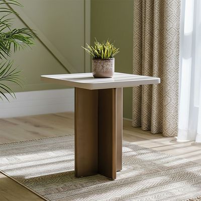 Florya Side Table - Beige/Brown