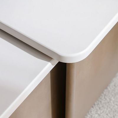 Florya Set Of 2 Nesting Table- Beige/Brown