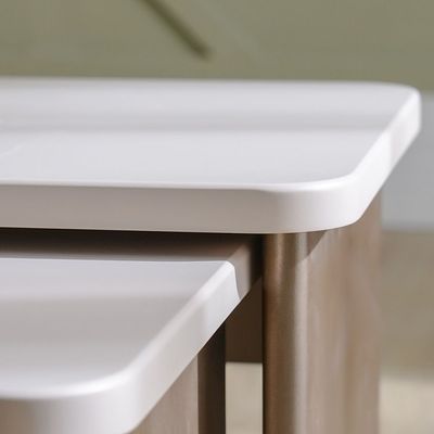 Florya Set Of 2 Nesting Table- Beige/Brown