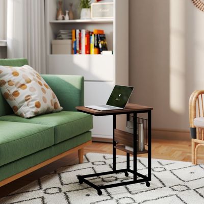 Doyle Side Table - Walnut/Black