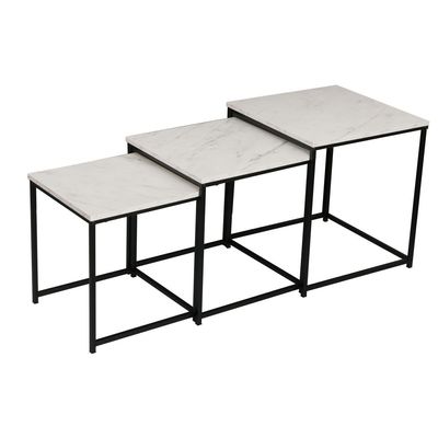 Mayville Set Of 3 Nest Of Table - White/Black