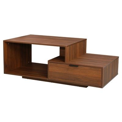 Ecrin Coffee Table W/ Drawer-  Dark Walnut