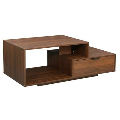 Ecrin Coffee Table W/ Drawer-  Dark Walnut