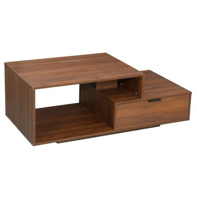 Ecrin Coffee Table W/ Drawer-  Dark Walnut