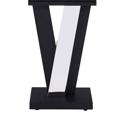 Midland Stone Top End Table -High Gloss Grey/Black Midland Stone Top End Table -High Gloss Grey/Black
