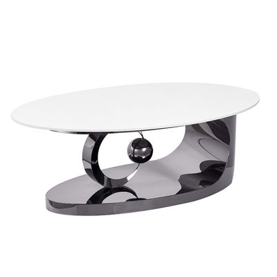 Princetown Sintered Stone Top Coffee Table - White/Black Titanium