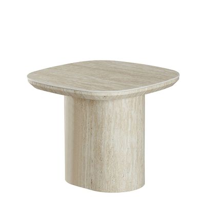 Nordic End Table - Beige/White