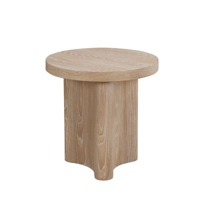 Kanso Round End Table - Natural Oak