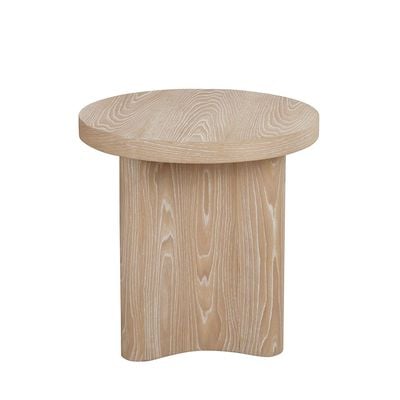 Kanso Round End Table - Natural Oak