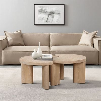 Kanso Set of 2 Coffee Table - Natural Oak