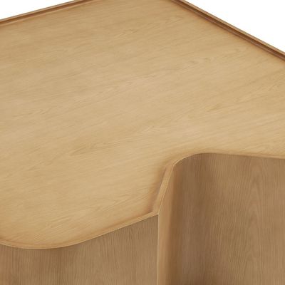Nordomi Set of 2 Coffee and End Table-Natural Oak