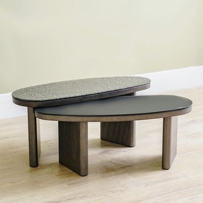 Millo Set Of 2 Coffee Tables  -Grey Metallic