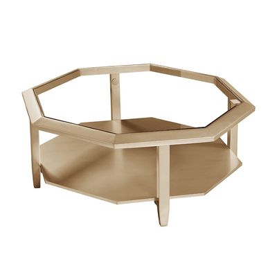 Azalea Coffee Table - Glass/ Champagne Gold