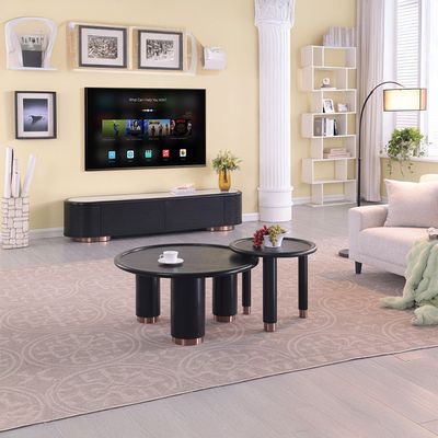 Tokishi Round Coffee Table-Black Tokishi Round Coffee Table-Black