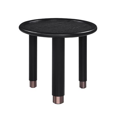 Tokishi Round End Table -Black