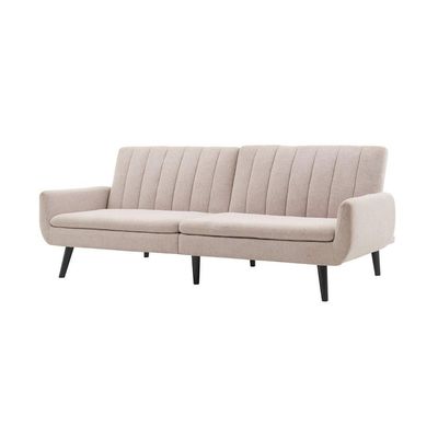 Carlton 3-Seater Fabric Sofa Bed - Beige - With 2-Year Warranty