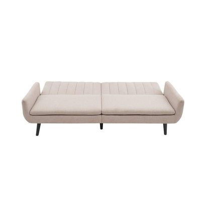 Carlton 3-Seater Fabric Sofa Bed - Beige - With 2-Year Warranty