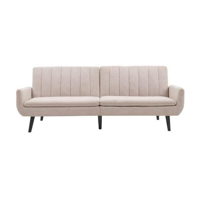 Carlton 3-Seater Fabric Sofa Bed - Beige - With 2-Year Warranty