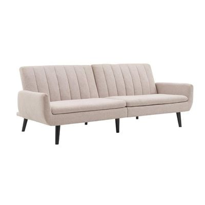 Carlton 3-Seater Fabric Sofa Bed - Beige - With 2-Year Warranty