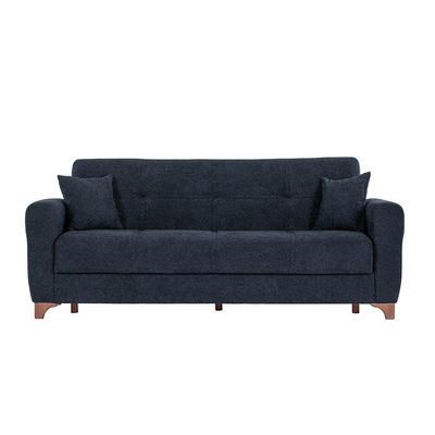 Sultan 3 Seater Fabric Sofa Bed - Navy Blue