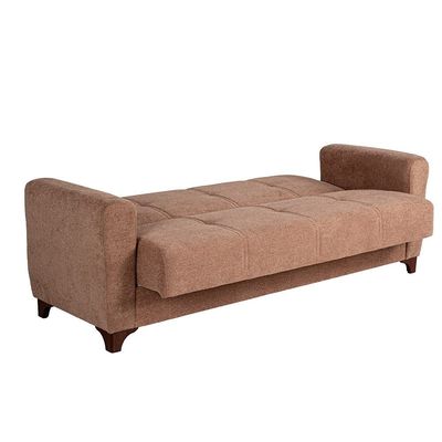 Sultan 3 Seater Fabric Sofa Bed - Light Brown