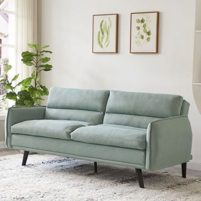 Washington 3-Seater Fabric Sofa Bed - Mint - With 2-Year Warranty