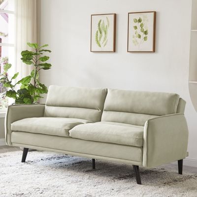 Washington 3-Seater Fabric Sofa Bed - Beige - With 2-Year Warranty
