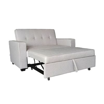 Masie 2-Seater Fabric Sofa Bed - Light Grey - With 2-Year Warranty