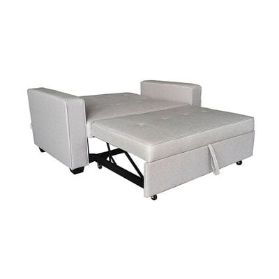 Masie 2-Seater Fabric Sofa Bed - Light Grey - With 2-Year Warranty