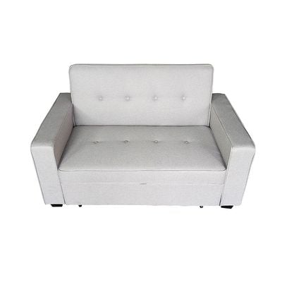 Masie 2-Seater Fabric Sofa Bed - Light Grey - With 2-Year Warranty