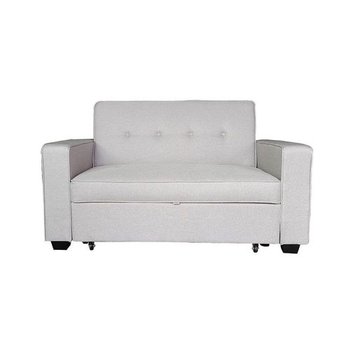 Masie 2-Seater Fabric Sofa Bed - Light Grey - With 2-Year Warranty