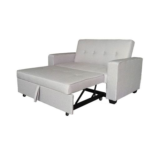 Masie 2-Seater Fabric Sofa Bed - Light Grey - With 2-Year Warranty