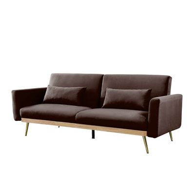 Flare 2-Seater Fabric Sofa Bed - Brown - With 2-Year Warranty