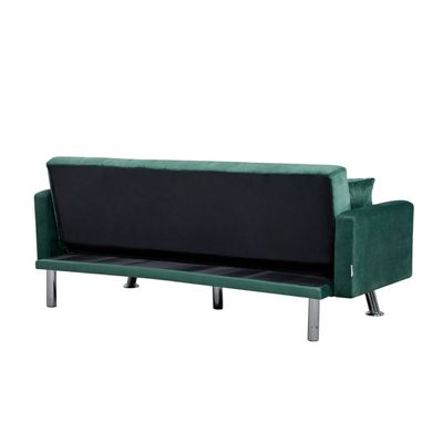 Glam 2-Seater Fabric Sofa Bed - Green - With 2-Year Warranty