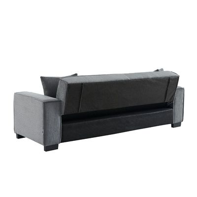 Brent 3-Seater Fabric Sofa Bed - Grey - With 2-year Warranty