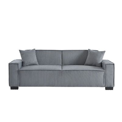 Brent 3-Seater Fabric Sofa Bed - Grey - With 2-year Warranty