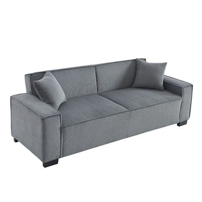 Brent 3-Seater Fabric Sofa Bed - Grey - With 2-year Warranty