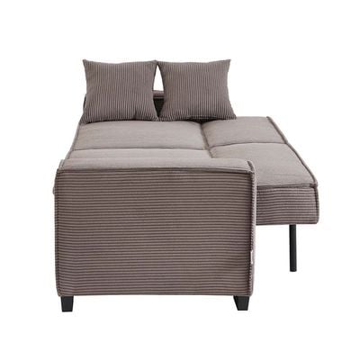 Brent 3-Seater Fabric Sofa Bed - Brown - With 2-year Warranty