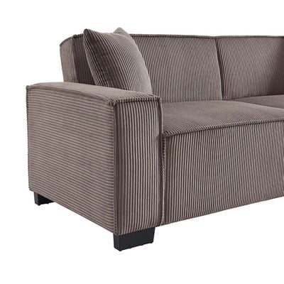 Brent 3-Seater Fabric Sofa Bed - Brown - With 2-year Warranty