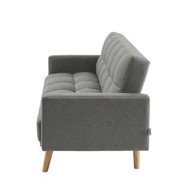 Elmer 3-Seater Fabric Sofa Bed - Grey - With 2-year Warranty