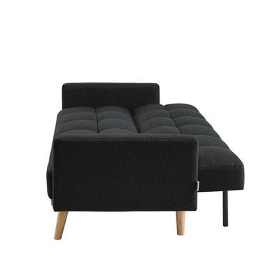 Elmer 3-Seater Fabric Sofa Bed - Dark Grey - With 2-year Warranty