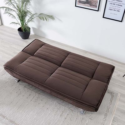 Flex 3-Seater Fabric Sofa Bed - Chocolate