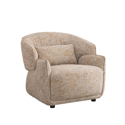 Peridot 1-Seater Fabric Accent Chair - Honey Gold - With 5-Year Warranty