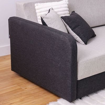 Desmond 2+1+1 Seater Fabric Sofabed Set - Light Brown / Charcoal